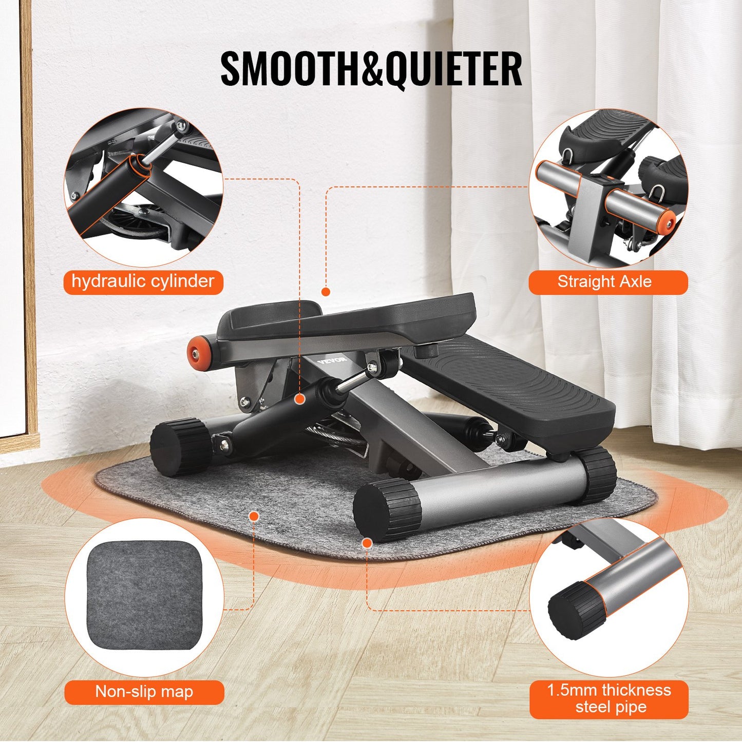 Treppenstufen für das Heimtraining Mini-Stepper mit Widerstandsbändern