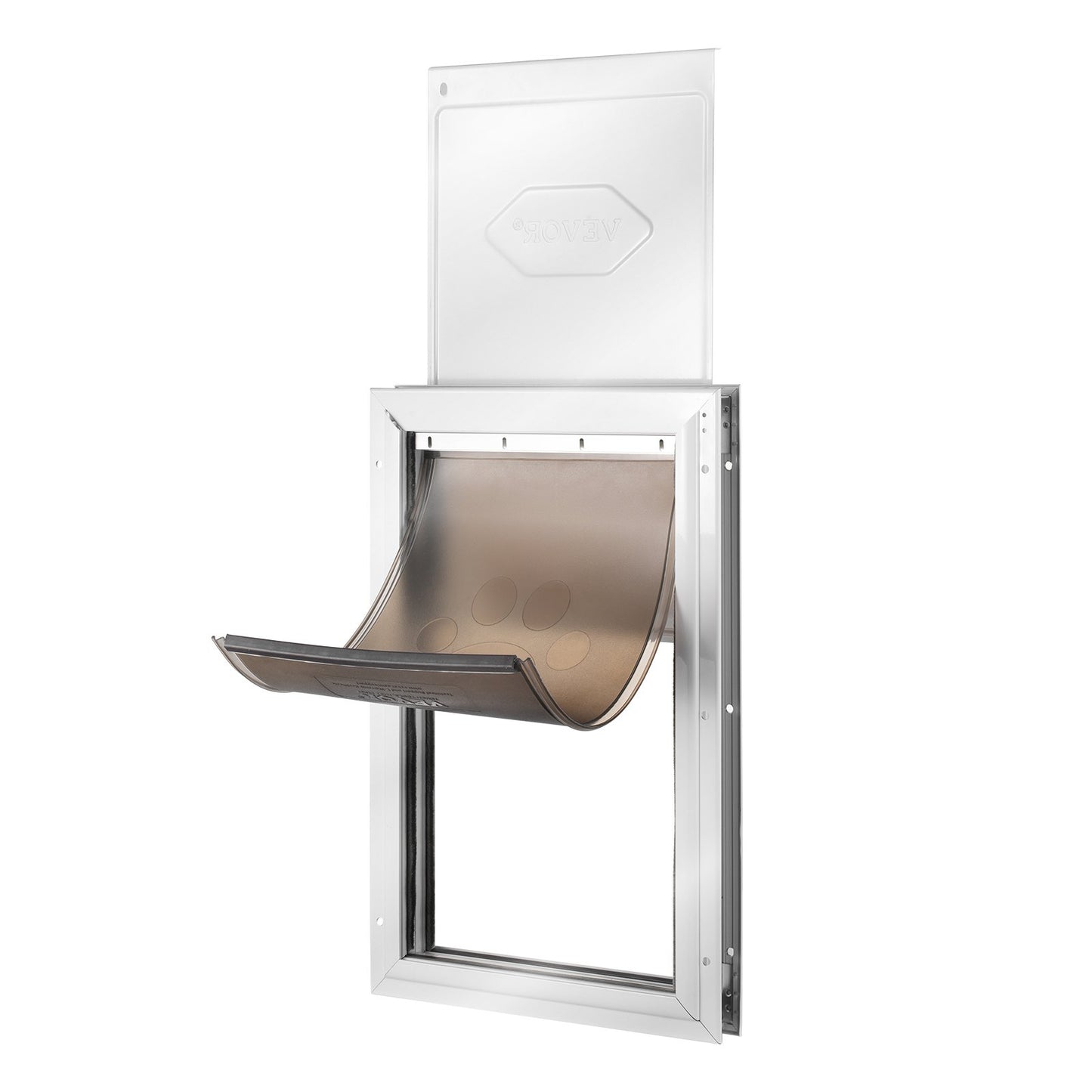 Pet Dörr för Dörr med Lås och Magnetisk Flik System Aluminiumram Liten