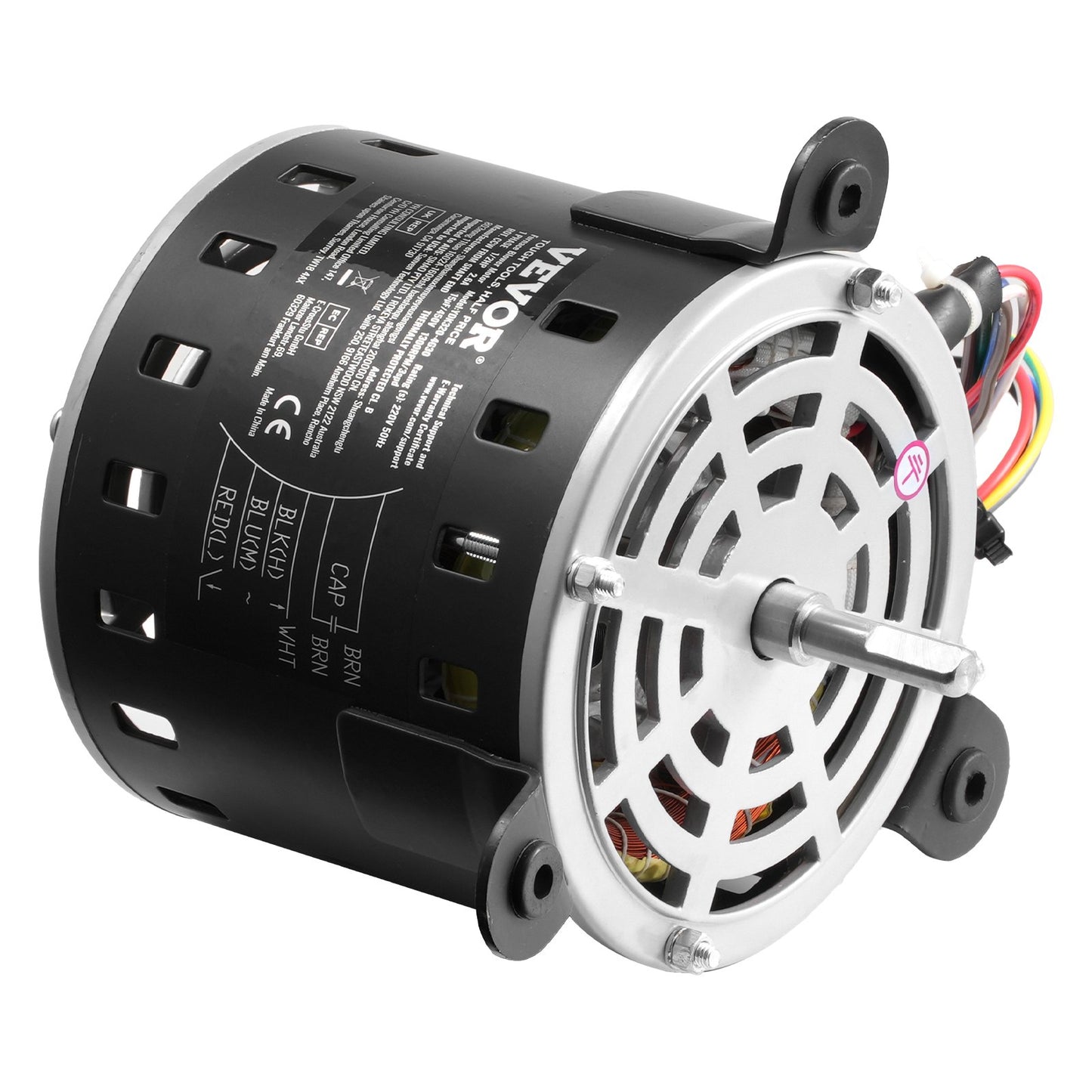 1/2HP Oven Fan Motor 220V 2.6A 1300RPM 3 Speeds 15μF/450V Capacitor