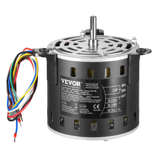 1/3HP Oven Fan Motor 220V 1.95A 1250RPM 3-speed 15μF/450V capacitor