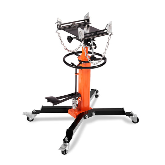Transmissionsjack, 1322 LBS hydraulisk teleskopisk transmissionsjack, 32"-67" High Lift Floor Jack Stativ med fotpedal, 360° svängbart hjul, hydraulisk transmission Jack Garage/butikslyft