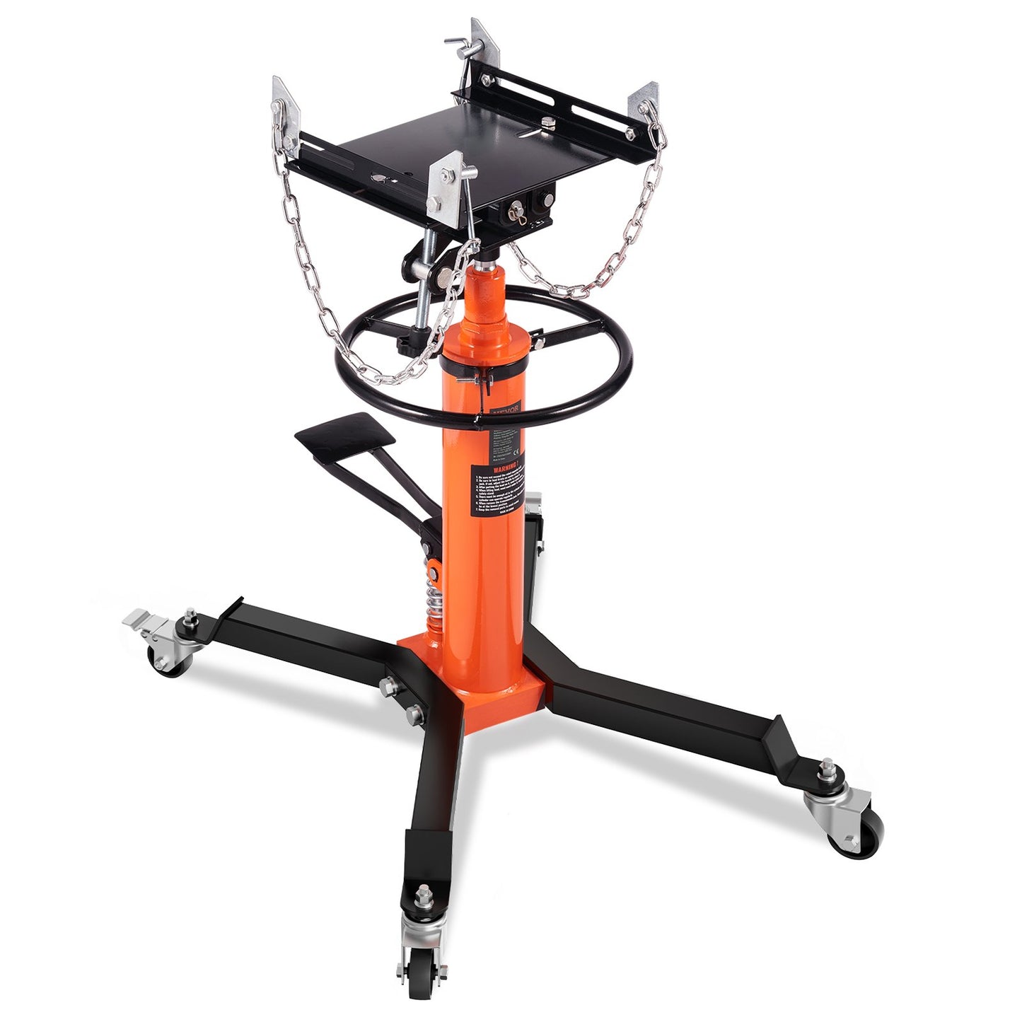 Transmissionsjack, 1322 LBS hydraulisk teleskopisk transmissionsjack, 32"-67" High Lift Floor Jack Stativ med fotpedal, 360° svängbart hjul, hydraulisk transmission Jack Garage/butikslyft