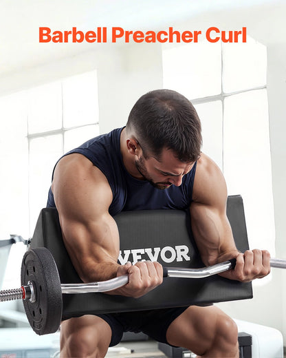 Preacher Curl Pad Portable Weight Bicep Arm Curler Attachment Home Gym