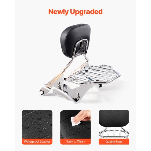 Motorcykel Ryggstöd Sissy Bar med Bagagehållare Harley-Davidson Touring