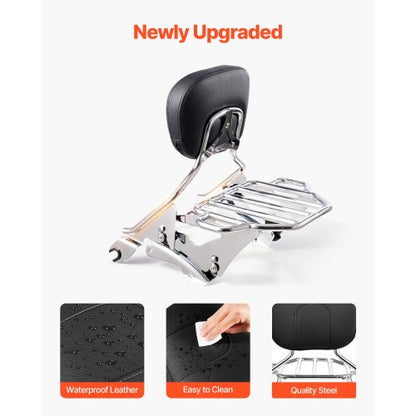 Motorcykel Ryggstöd Sissy Bar med Bagagehållare Harley-Davidson Touring