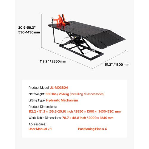 Motorcykel Domkraft 1500lb Pneumatisk Motorcykel Stativ Avtagbar Arbetsbänk |  EU
