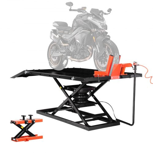Motorcykel Domkraft 1500lb Pneumatisk Motorcykel Stativ Avtagbar Arbetsbänk |  EU