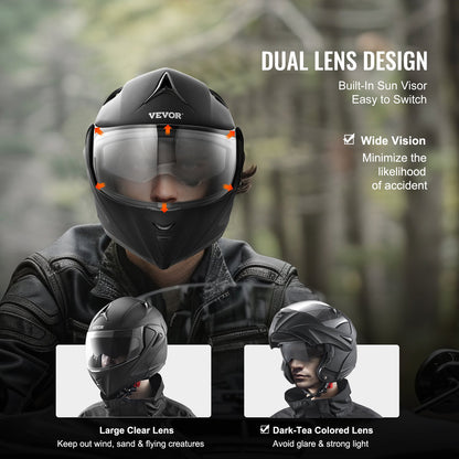 Unmasked Motorcykelhjälm Motocrosshjälm med Bluetooth Slot