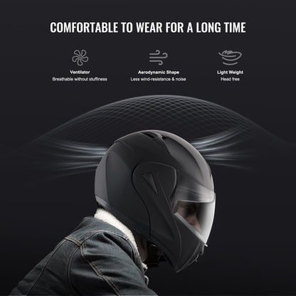 Unmasked Motorcycle Helmet Motocross Helmet with Bluetooth Slot