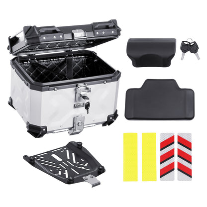 45L Motorcycle Top Case Universal Motorcycle Tail Box with leather lining