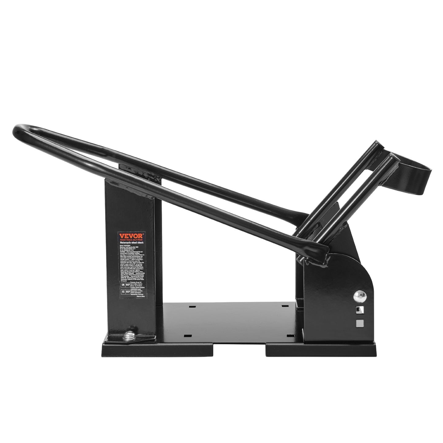 Motorrad-Unterlegkeil, Radhalterung mit 816,5 kg Tragkraft, robuster Motorrad-Vorderradständer aus Stahl mit 3 verstellbaren Löchern, für 381–533,4 mm große Offroad-Motorräder, Standard-Motorräder