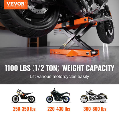 Motorcykel Lift Scissor Jack Stand 1100 Lb med sadel ATV Lift Dirt Bike