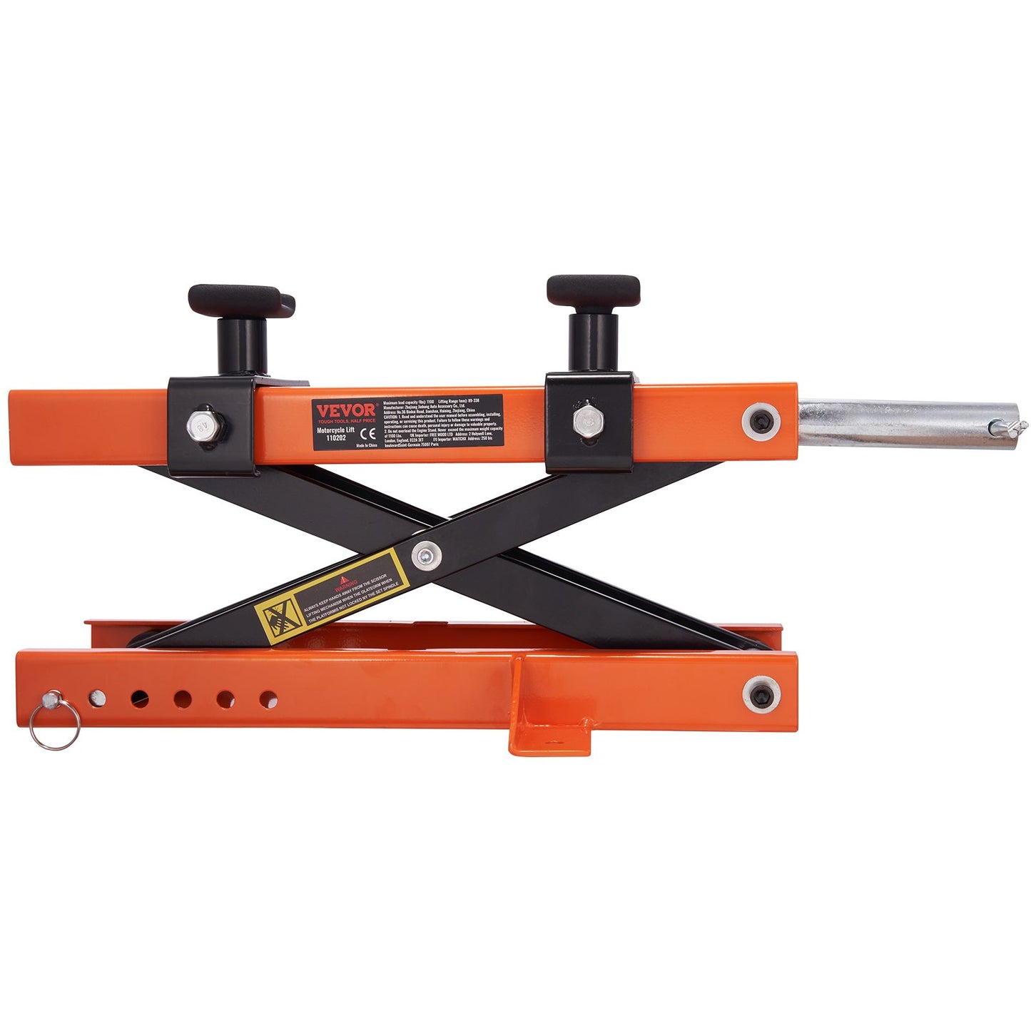 Motorcykel Lift Scissor Jack Stand 1100 Lb med sadel ATV Lift Dirt Bike
