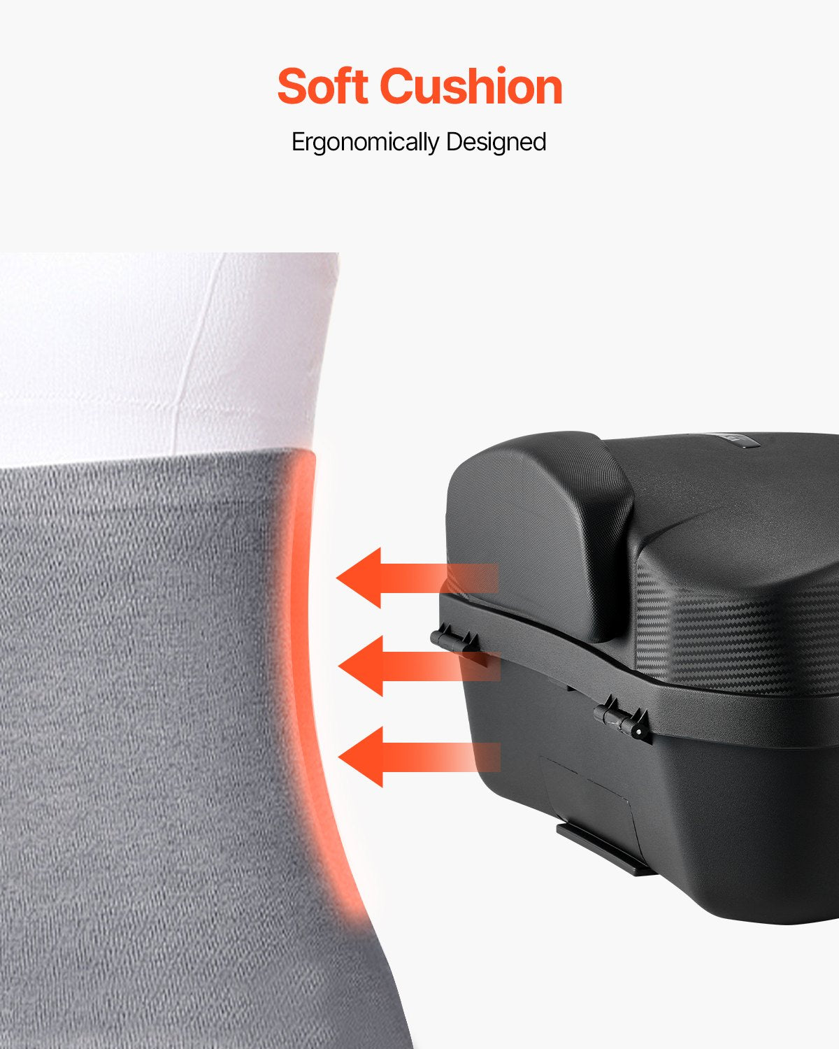 48L Motorcycle Top Case Universal Motorbike Tail with reflective panel