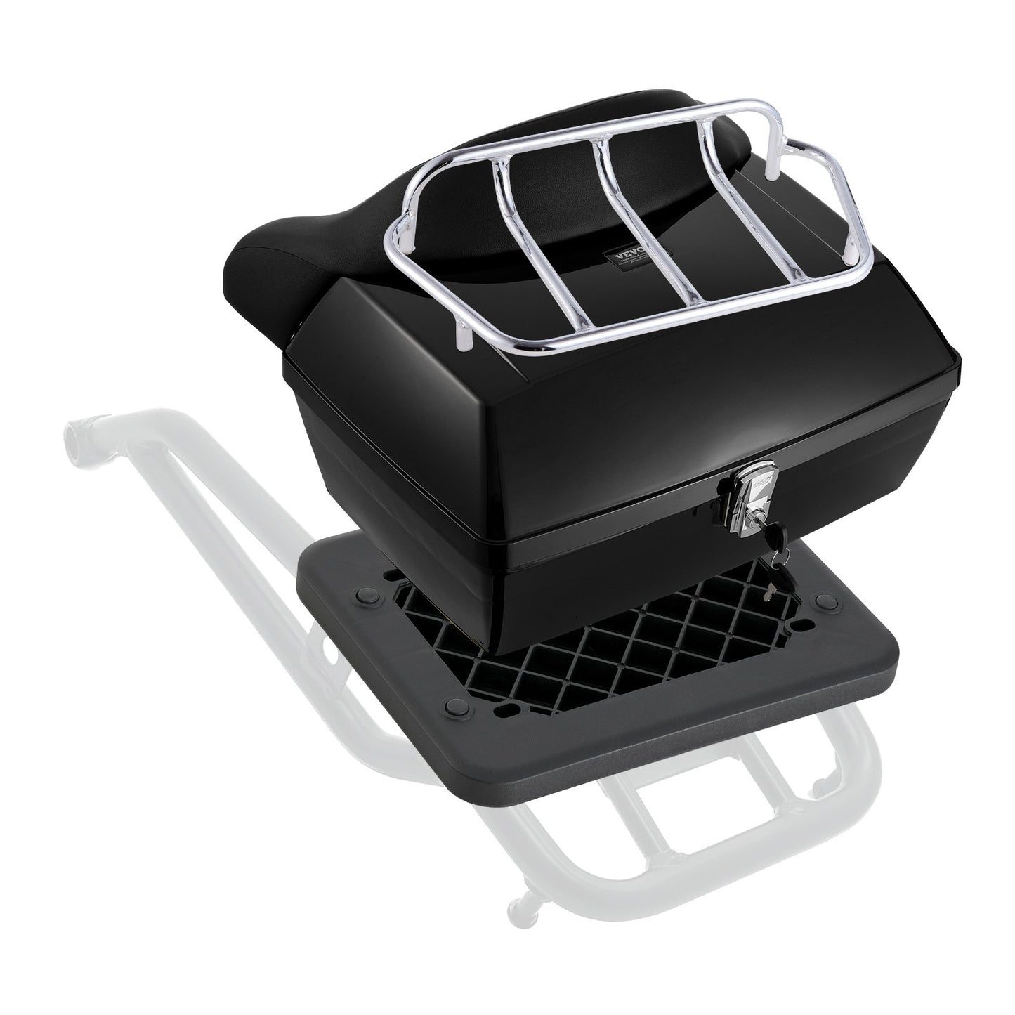 48L Motorcycle Top Case Universal Motorbike Tail with reflective panel