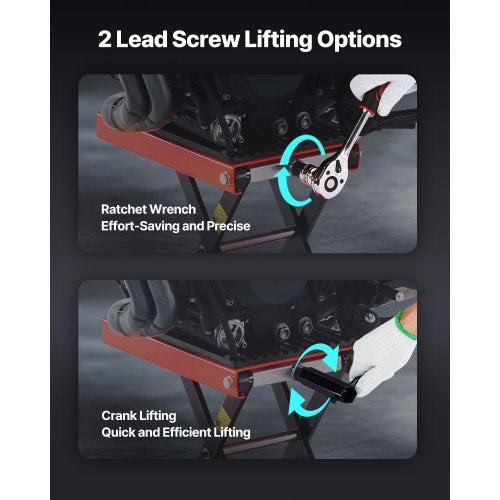 Motorcycle Scissor Lift Jack 1200lbs Wide Tire Motorcycle Lift Stand Crank | EU