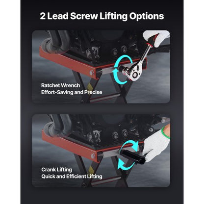 Motorcycle Scissor Lift Jack 1200lbs Wide Tire Motorcycle Lift Stand Crank | EU