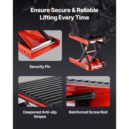 Motorcycle Scissor Lift Jack 1200lbs Wide Tire Motorcycle Lift Stand Crank | EU