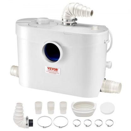 Zerhackerpumpe, 900 W, 48 GPM Durchfluss, 40 Fuß Hubhöhe für Toilette/Kellerspüle | EU