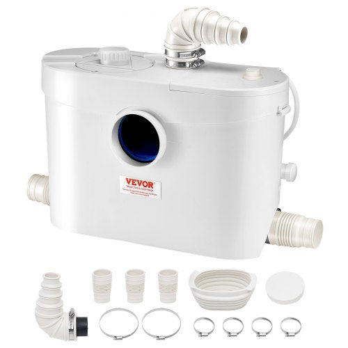 Zerhackerpumpe, 900 W, 48 GPM Durchfluss, 40 Fuß Hubhöhe für Toilette/Kellerspüle | EU