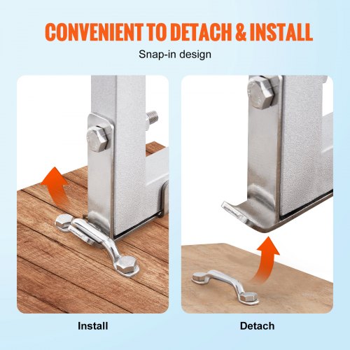 Dockstege, avtagbar 3 steg, 500 lbs lastkapacitet, pontonbåtstege i aluminiumlegering med 3,1'' brett steg och halkfri pedal, enkel att installera för fartyg/sjö/pool/marin ombordstigning |  EU