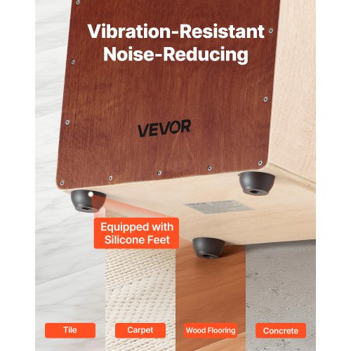 Cajon Box Drum Träbjörkträ Slagverksinstrument med Virveltrumma |  EU