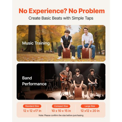 Cajon Box Drum Träbjörkträ Slagverksinstrument med Virveltrumma |  EU