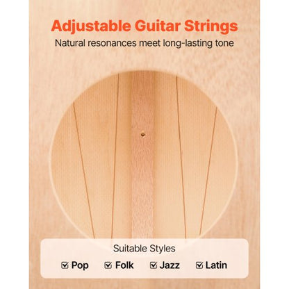 Cajon Box Trumma Trä Slagverksinstrument med Gitarrsträngar Björkträ |  EU