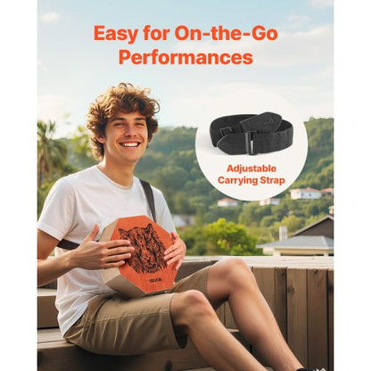 Unik Cajon Boxtrumma Björkträ Slagverksinstrument med Gitarrsträngar |  EU