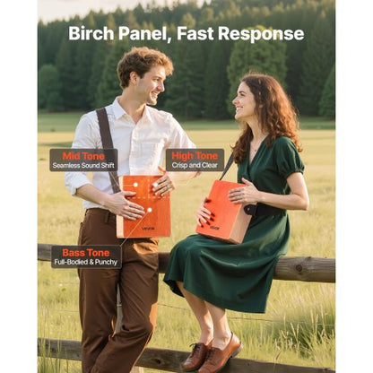 Cajon Box Trumma Trä Slagverksinstrument med Gitarrsträngar Reseväska |  EU