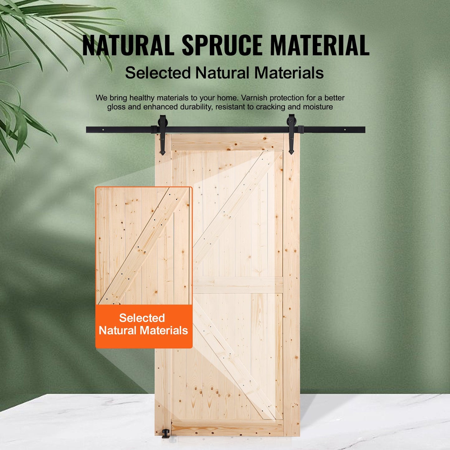 Scheunentor und Hardware-Kit 30" x 42" Holz-Schiebetür-Kit glatt