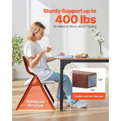 Träfällbara stolar med vadderade dynor och träram Vitt set om 2 |  EU