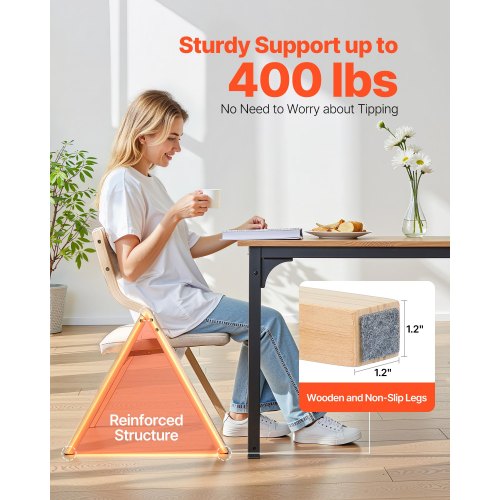 Träfällbara stolar med vadderade dynor och träram Beige Set om 4 |  EU