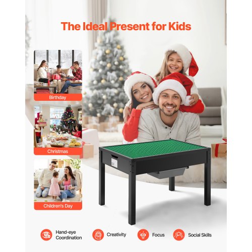 Holz-Aktivitätstisch für Kinder, multifunktionaler Aktivitätstisch mit Stauraum | EU