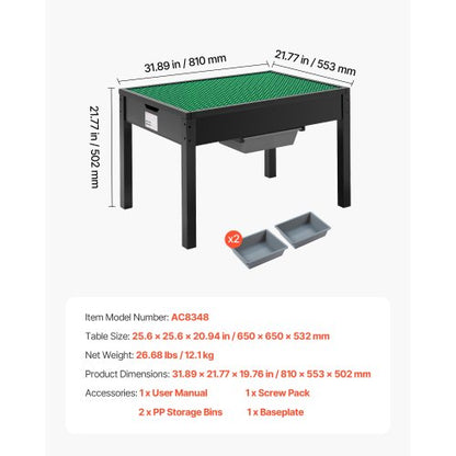 Holz-Aktivitätstisch für Kinder, multifunktionaler Aktivitätstisch mit Stauraum | EU