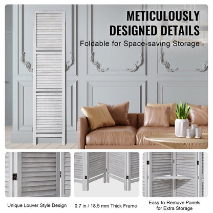 Trä Rumsavdelare Träskärm 4 Panel för rumsseparation hemmakontor