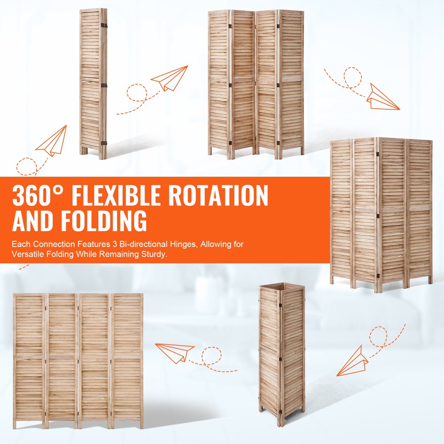 Wood Room Divider Wood Privacy Screen 4 Panel Room Divider