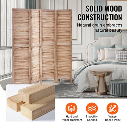 Wood Room Divider Wood Privacy Screen 4 Panel Room Divider