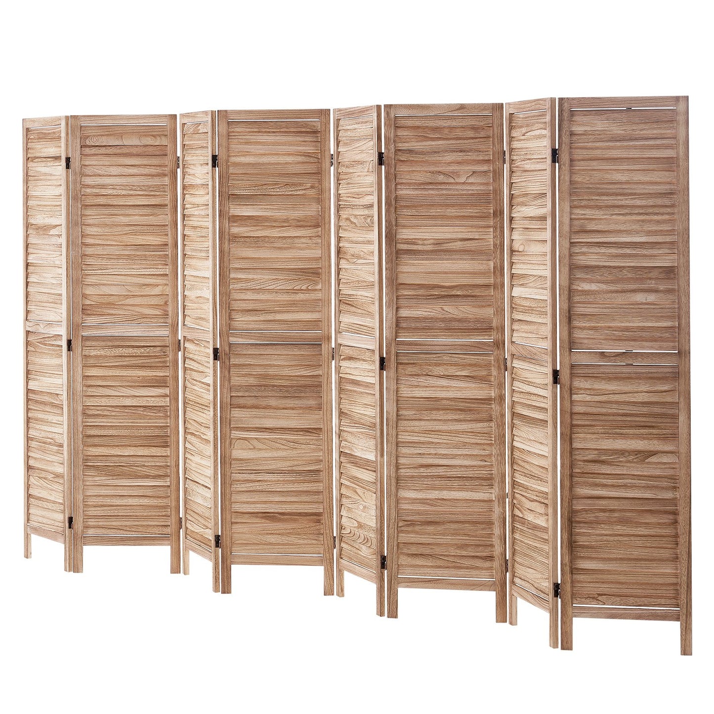 Wood Room Divider Wooden Screen 8 Panel for Room Separation Home Office