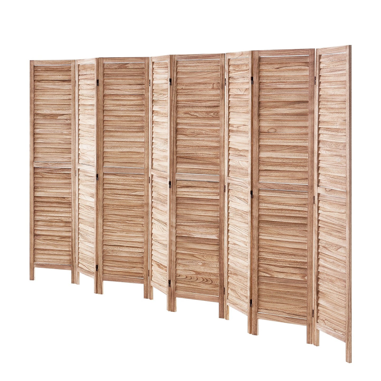 Wood Room Divider Wooden Screen 8 Panel for Room Separation Home Office