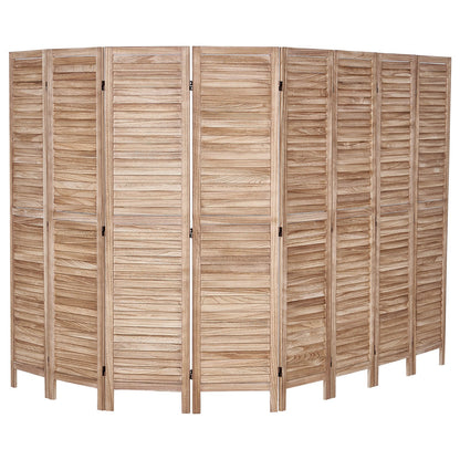 Wood Room Divider Wooden Screen 8 Panel for Room Separation Home Office