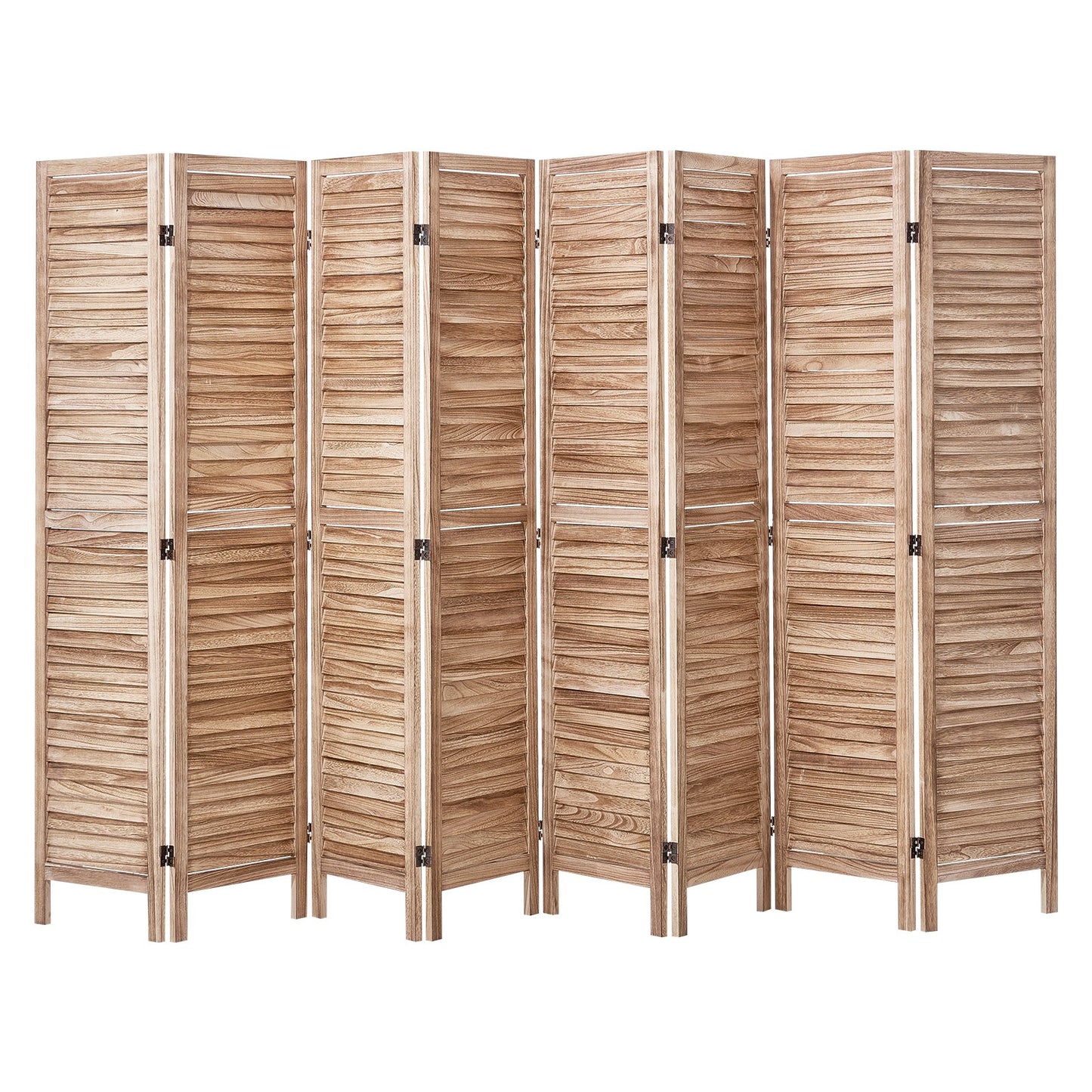 Wood Room Divider Wooden Screen 8 Panel for Room Separation Home Office