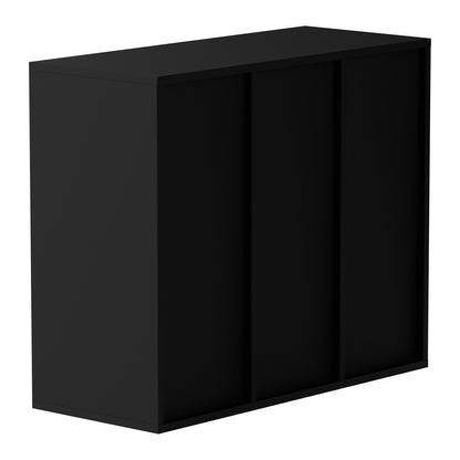 Wood Literature Organizer, 24 Compartments, File Sorter with Removable Shelves, Mailboxes for Office Home Classroom Mailroom Organization, EPA Certified, Black