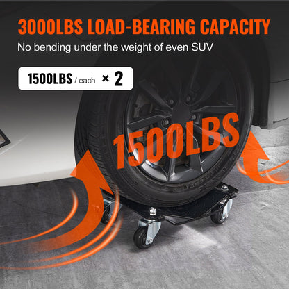Bil Dolly Wheel Tire Dolly 2 ST Heavy Duty Skate Auto Repair Dolly 3000LB