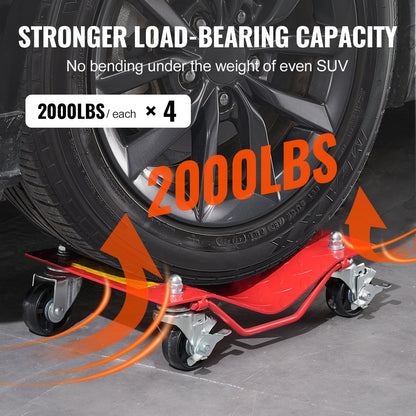 Wheel Dolly Heavy-Duty Car Tire Stake Vehicle Moving Dolly 8000 lbs 4-pack
