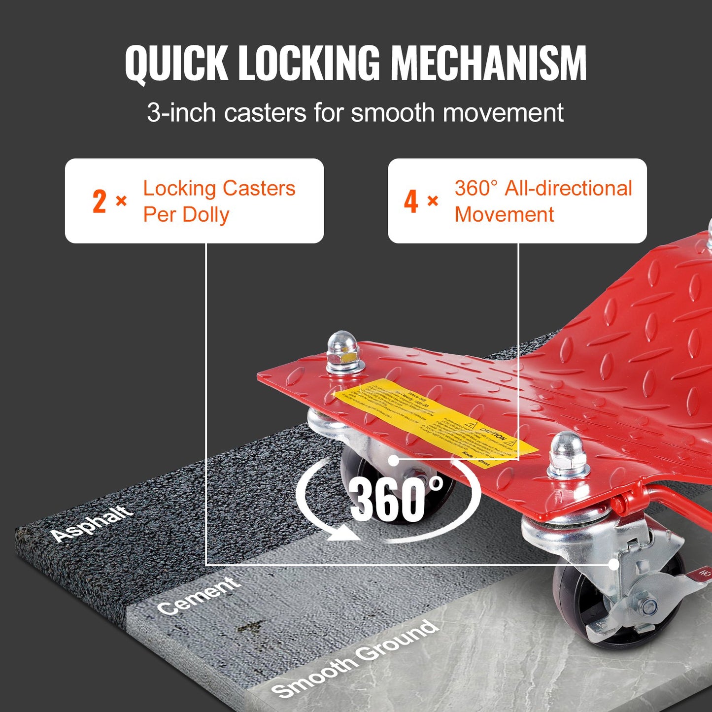 Wheel Dolly Heavy-Duty Car Tire Stake Vehicle Moving Dolly 8000 lbs 4-pack