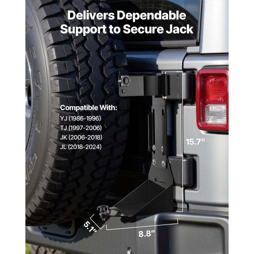 Domkraftsfäste för höglyftande terränggående Jeep Wrangler YJ/TJ/JK/JL 1986-2024
