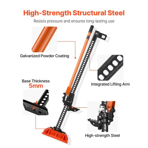 122cm off-road agricultural jack with base 3.18 ton high lift tractor vehicle