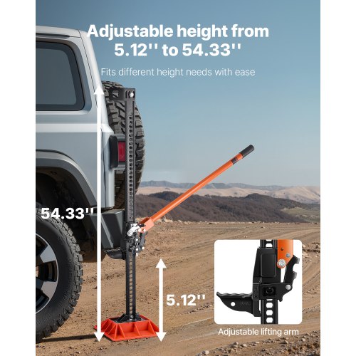 153cm off-road agricultural jack with base 3.18 ton high lift tractor vehicle
