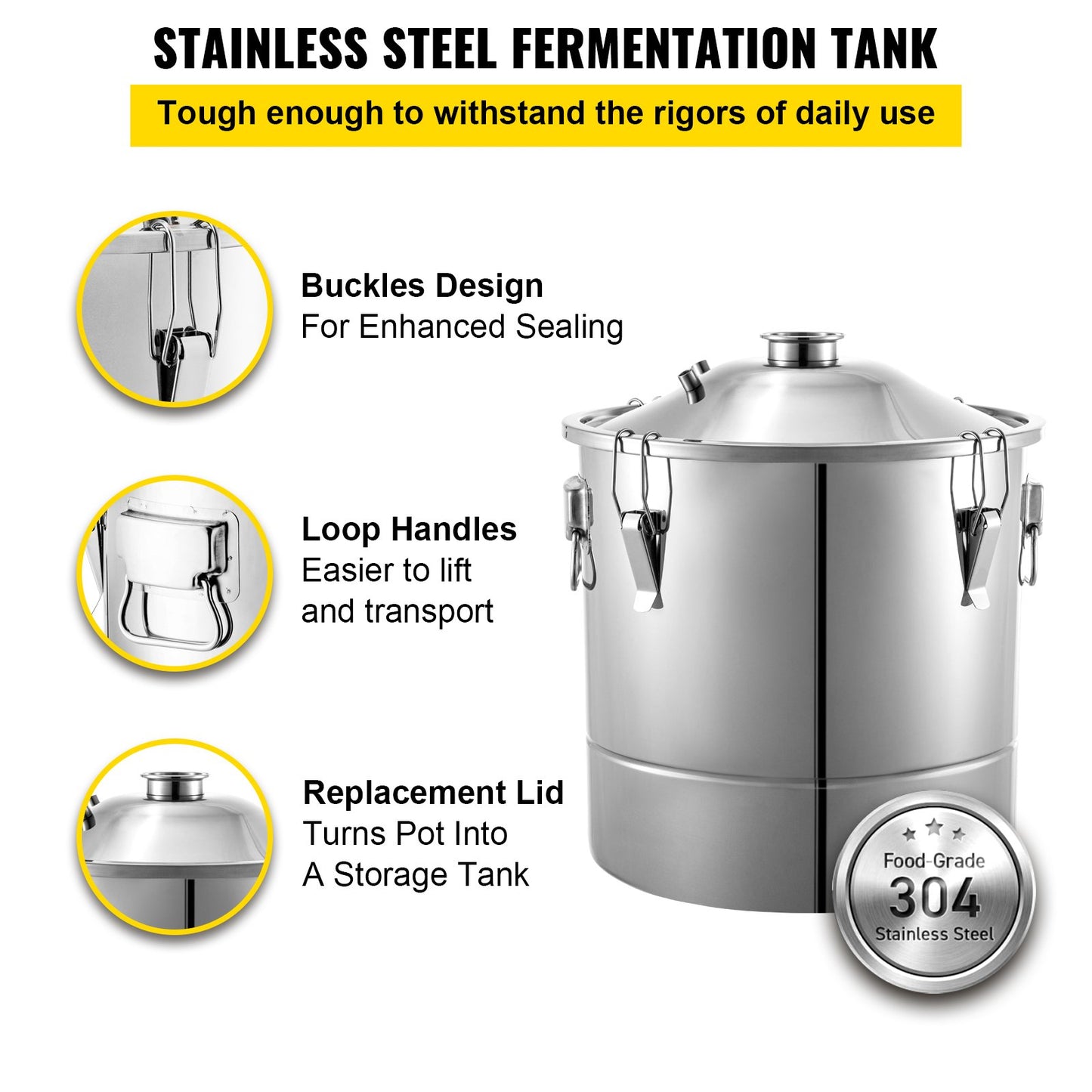 Moonshine Still, 30L Water Distiller, 6.6Gal Essential Oil Boiler, SUS 304 Moonshine Still Kit with Built-in Thermometer